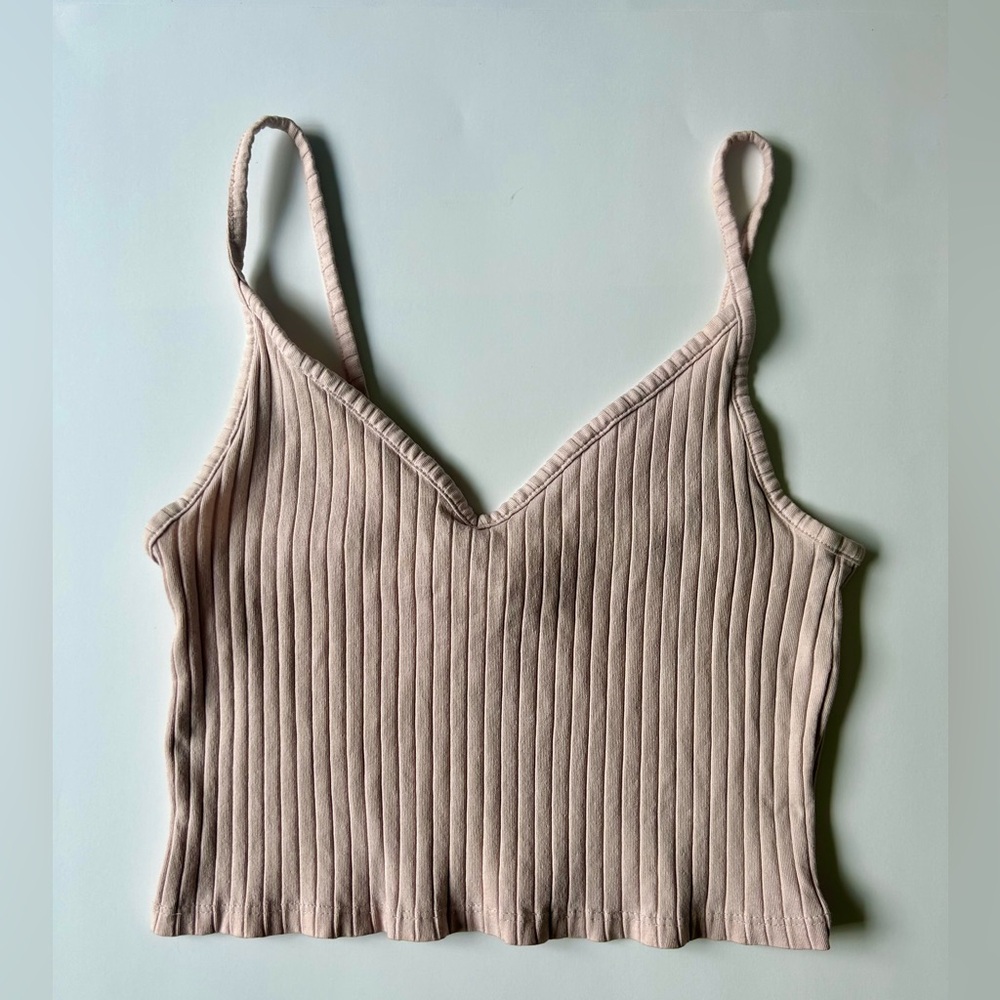 5/$25 H&M Ribbed Camisole - Pale Pink